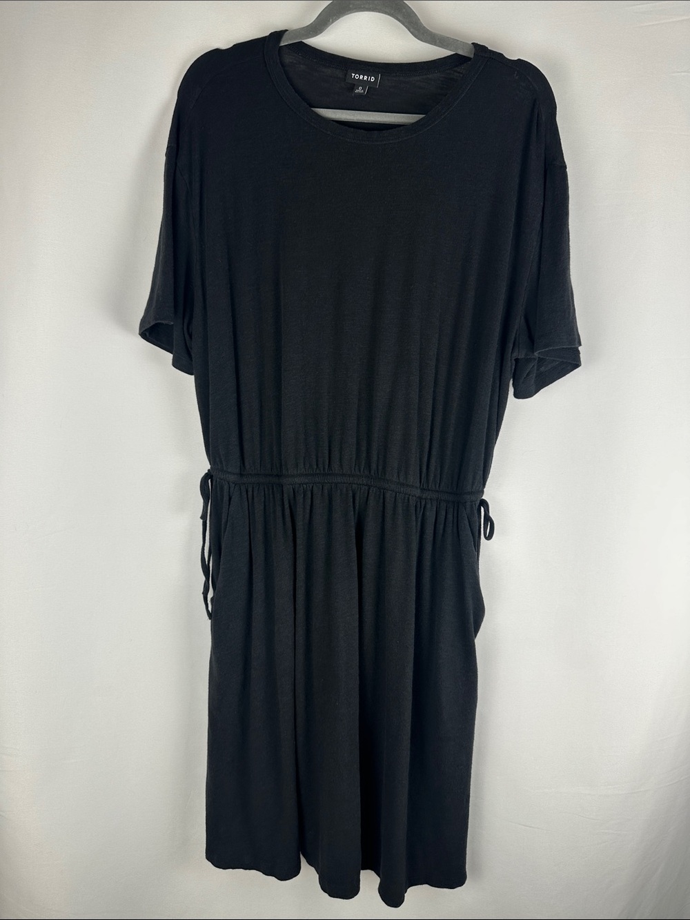 Torrid Black Lightweight T-Shirt Dress w Pockets Size 0